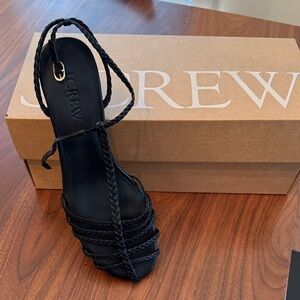 J. Crew Black Strappy Sandals